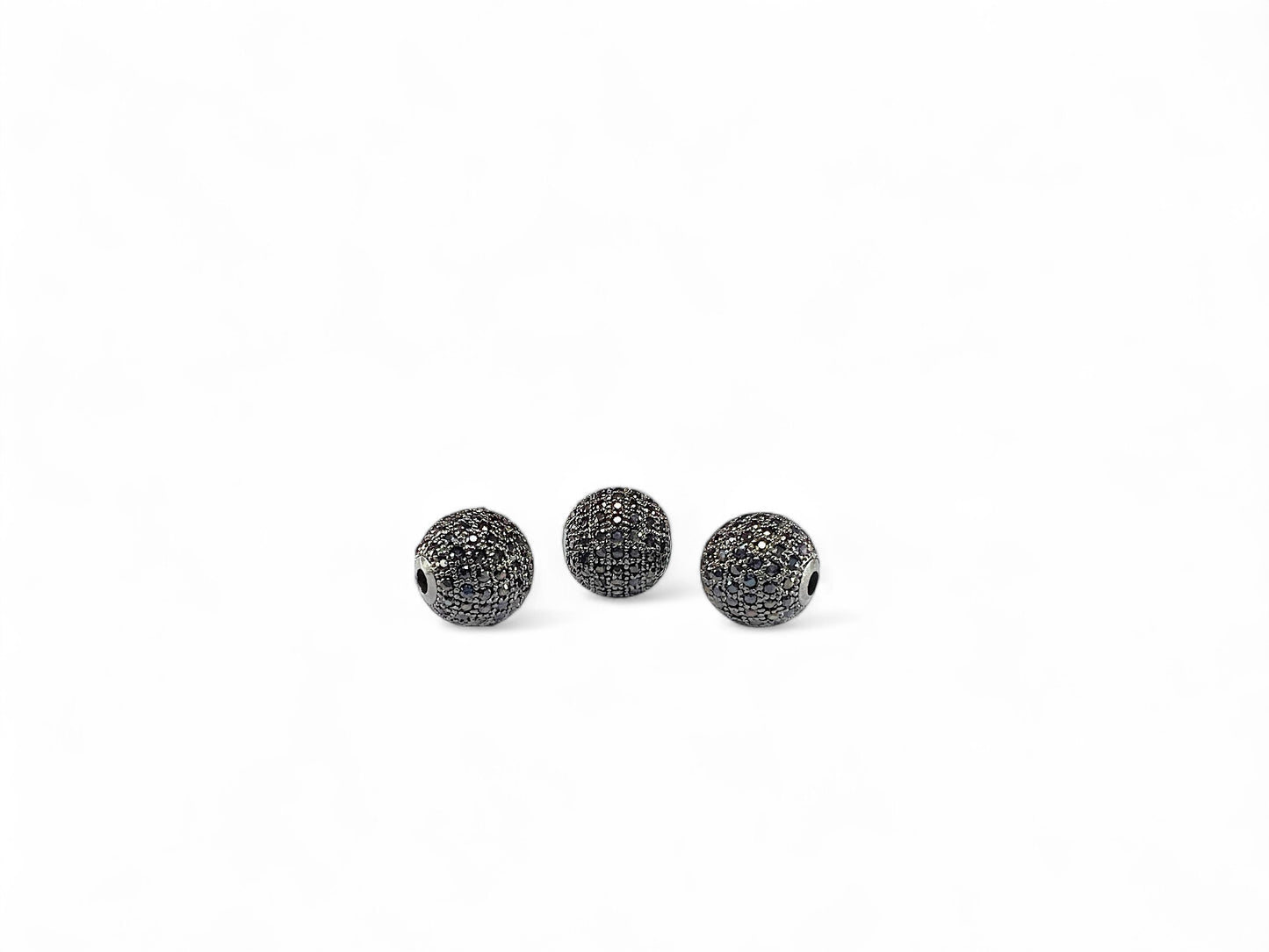 Beads Spacer, Charms, Finding Ball Shape Black Colour Pack of 2