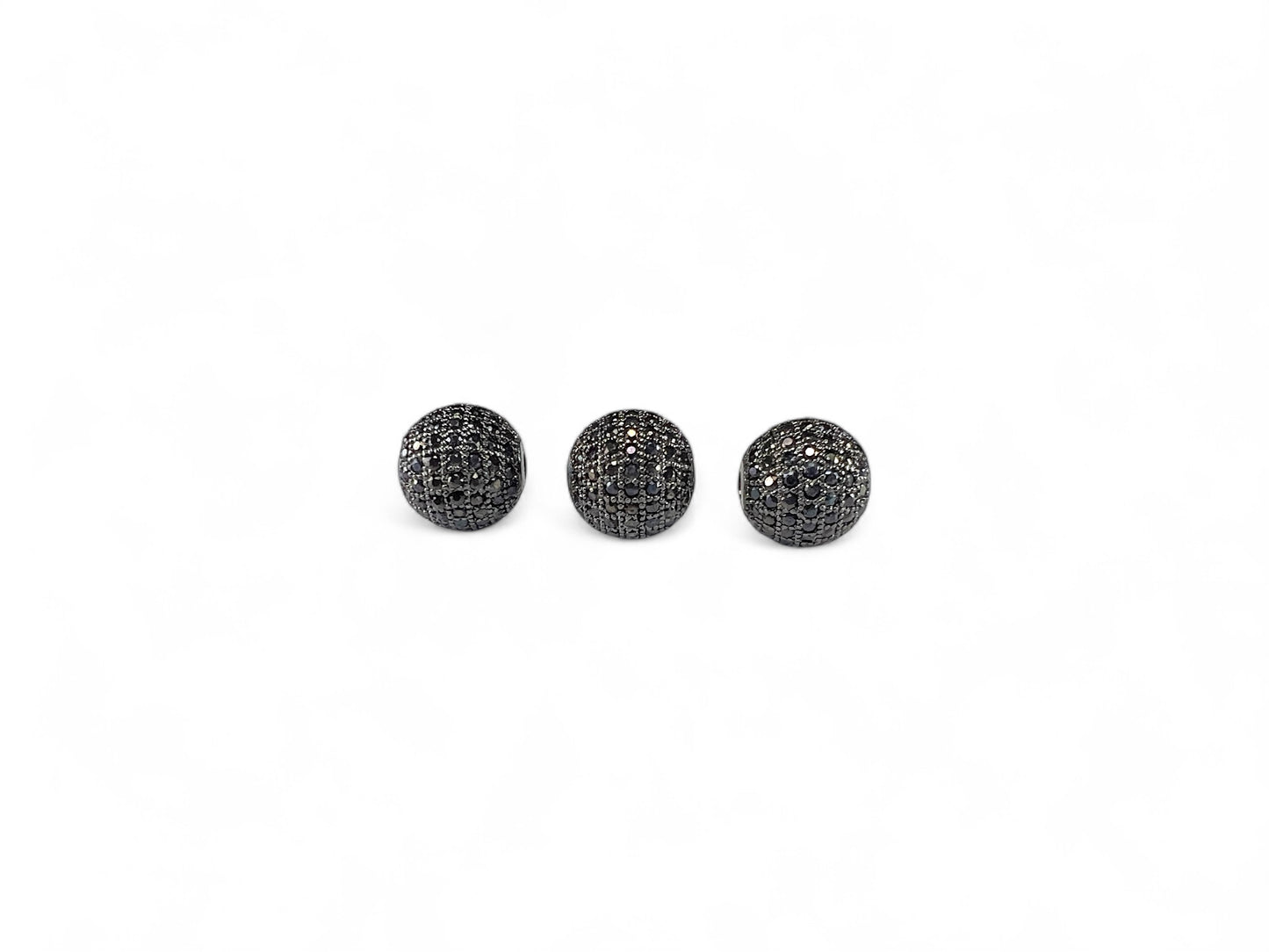 Beads Spacer, Charms, Finding Ball Shape Black Colour Pack of 2