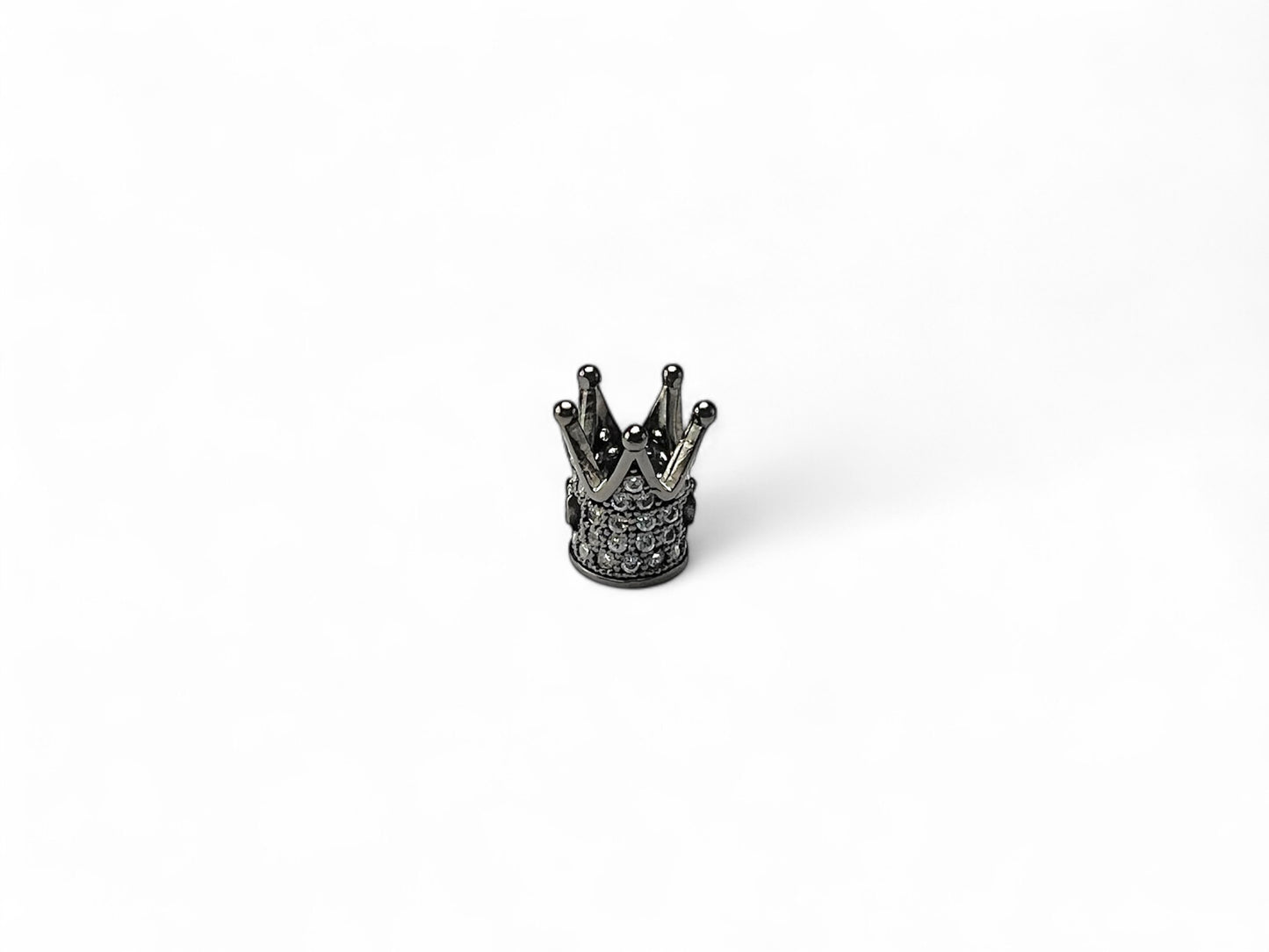 Beads Spacer, Charms, Finding Long Crown Shape Black Colour Pack of 2