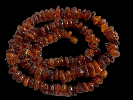 Natural Amber Beads – 5-6mm Smooth Gemstone Strand, 18 Inch Length Perfect for Jewelry Crafting Necklaces, Bracelets Crafting & Accessories