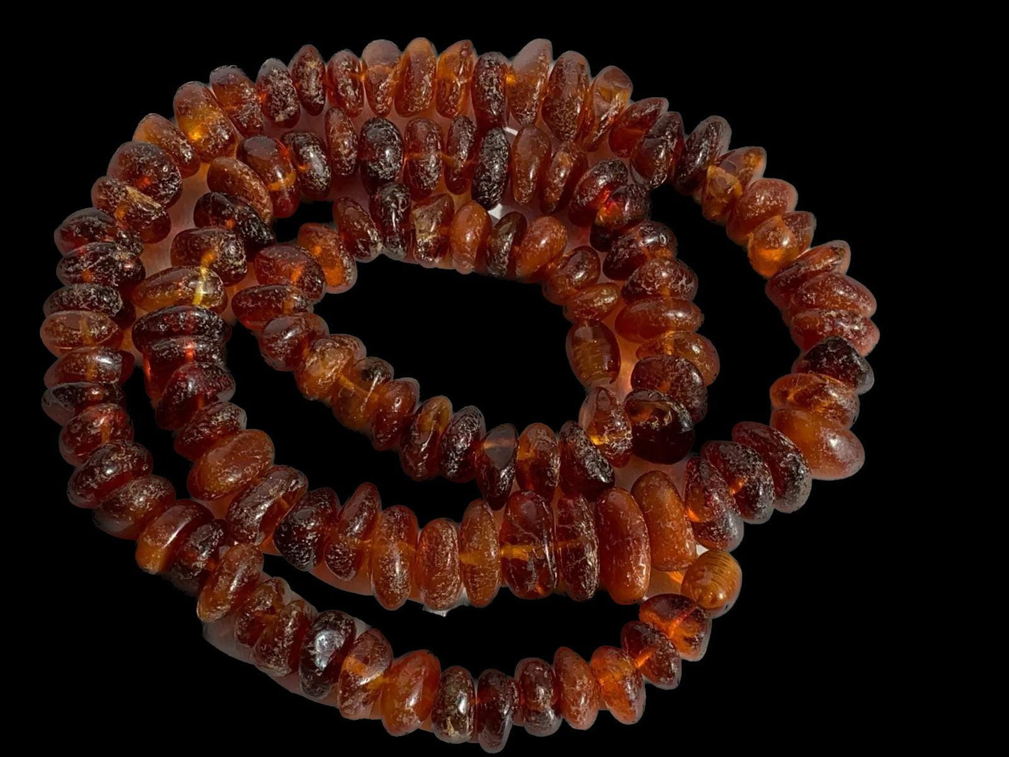 Natural Amber Beads – 5-6mm Smooth Gemstone Strand, 18 Inch Length Perfect for Jewelry Crafting Necklaces, Bracelets Crafting & Accessories