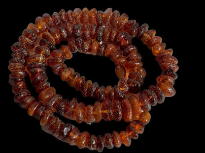 Natural Amber Beads – 5-6mm Smooth Gemstone Strand, 18 Inch Length Perfect for Jewelry Crafting Necklaces, Bracelets Crafting & Accessories