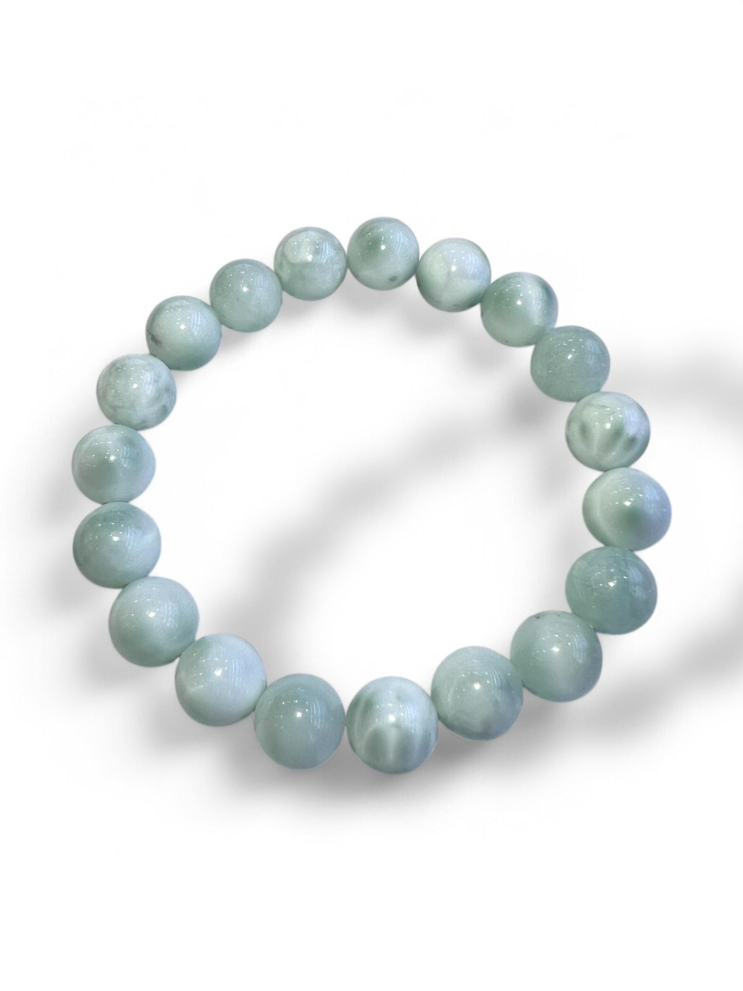 Green Angelite – Natural, Handmade, Abundance & Protection Crystal Jewelry String for Necklaces, Bracelets Crafting