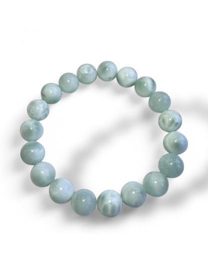 Green Angelite – Natural, Handmade, Abundance & Protection Crystal Jewelry String for Necklaces, Bracelets Crafting