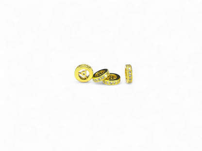 Beads Spacer, Charms, Finding Circle Shape Gold Colour Pack of 2