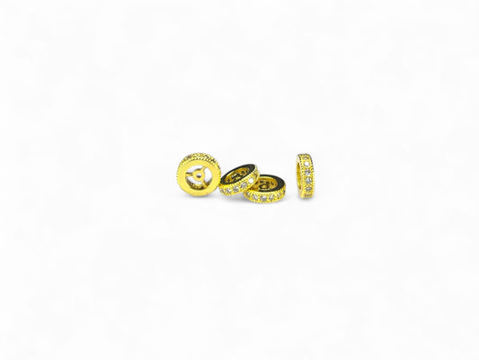Beads Spacer, Charms, Finding Circle Shape Gold Colour Pack of 2
