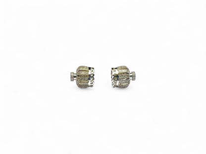 Beads Spacer, Charms, Finding Crown Shape Silver Pack of 2