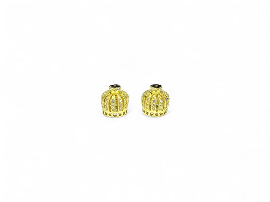 Beads Spacer, Charms, Finding Crown Shape Pack of 2