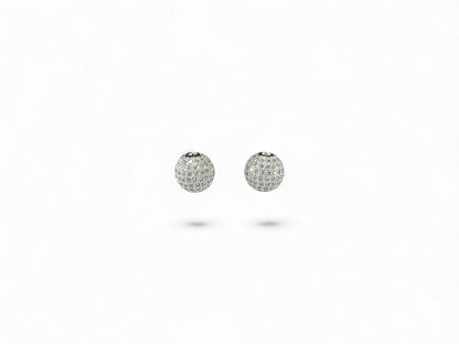 Beads Spacer, Charms, Finding Ball Shape Silver Colour Pack of 2