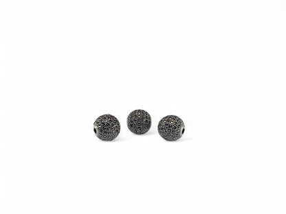 Beads Spacer, Charms, Finding Ball Shape Black Colour Pack of 2