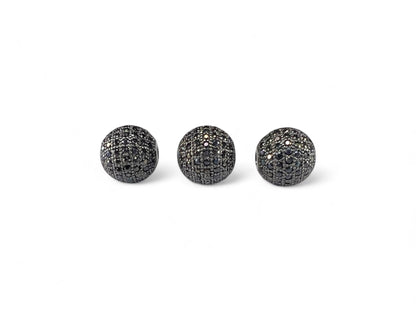 Beads Spacer, Charms, Finding Ball Shape Black Colour Pack of 2