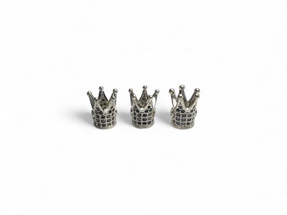 Beads Spacer, Charms, Finding Long Crown Shape Black Colour Pack of 2