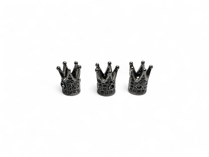 Beads Spacer, Charms, Finding Long Crown Shape Black Colour Pack of 2