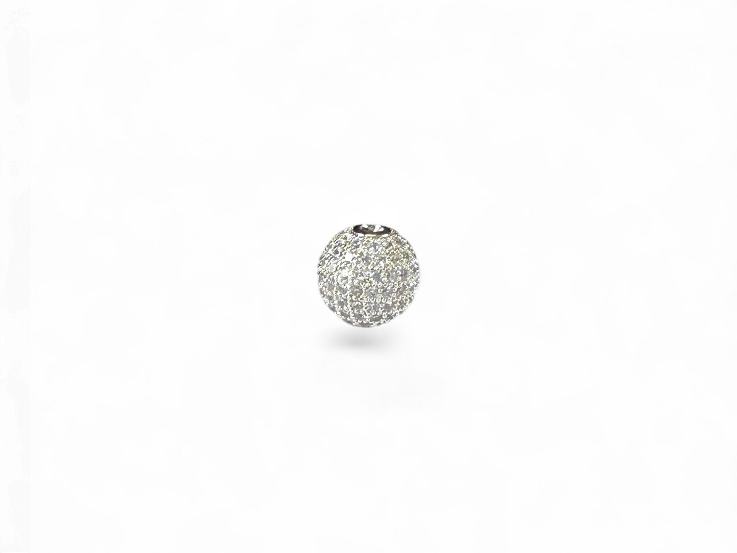 Beads Spacer, Charms, Finding Ball Shape Silver Colour Pack of 2