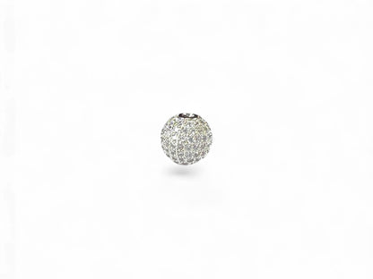 Beads Spacer, Charms, Finding Ball Shape Silver Colour Pack of 2