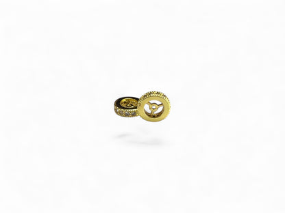 Beads Spacer, Charms, Finding Circle Shape Gold Colour Pack of 2