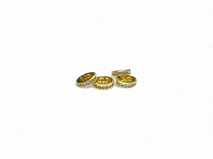 Beads Spacer, Charms, Finding Circle Shape Gold Colour Pack of 2