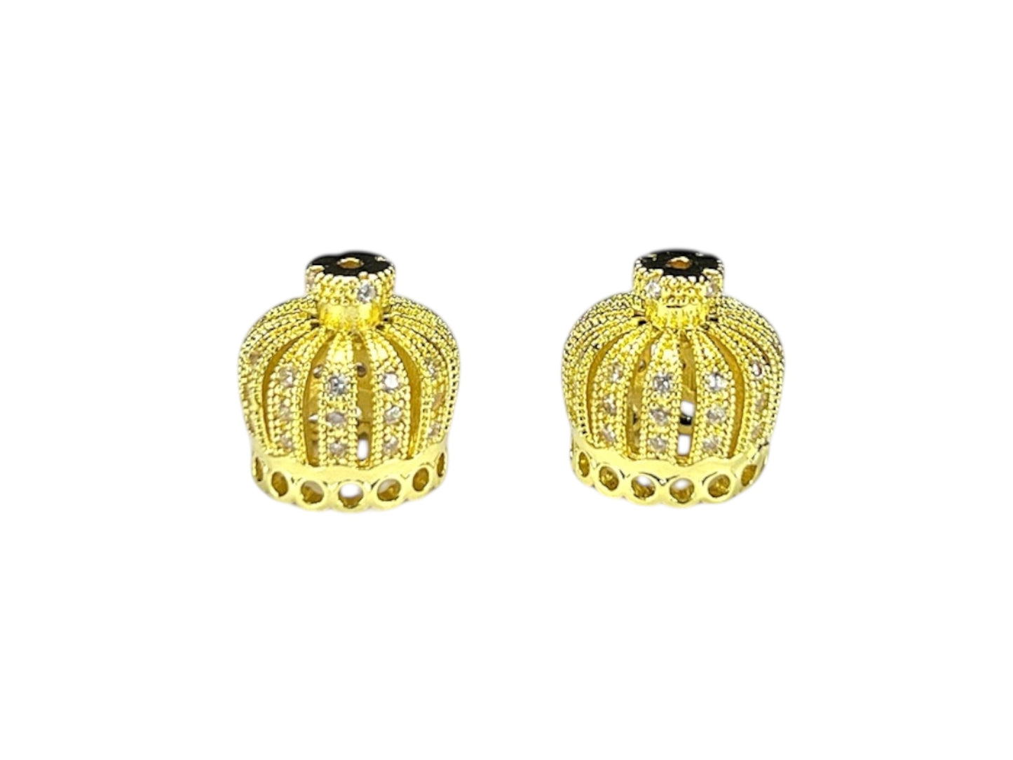Beads Spacer, Charms, Finding Crown Shape Pack of 2