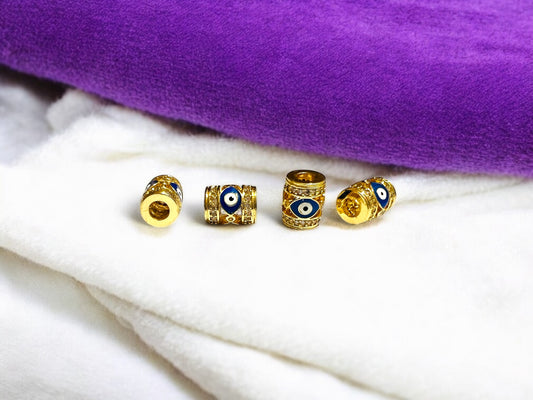 Evil Eye Charm Beads for Jewelry Making – Pack of 2