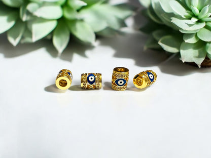 Evil Eye Charm Beads for Jewelry Making – Pack of 2