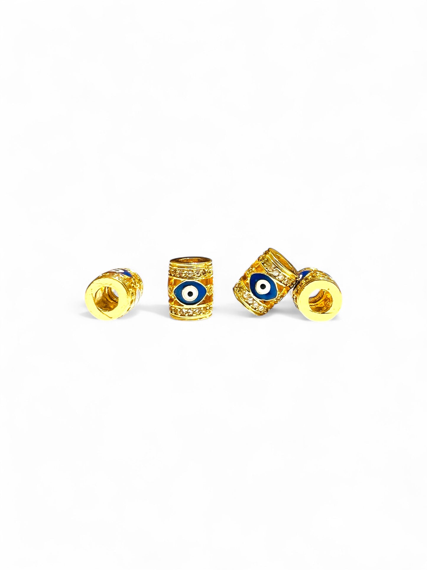 Evil Eye Charm Beads for Jewelry Making – Pack of 2