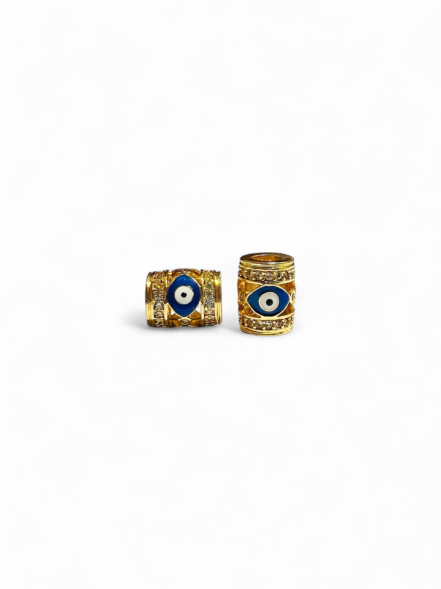 Evil Eye Charm Beads for Jewelry Making – Pack of 2