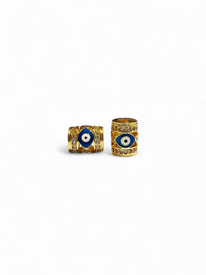 Evil Eye Charm Beads for Jewelry Making – Pack of 2