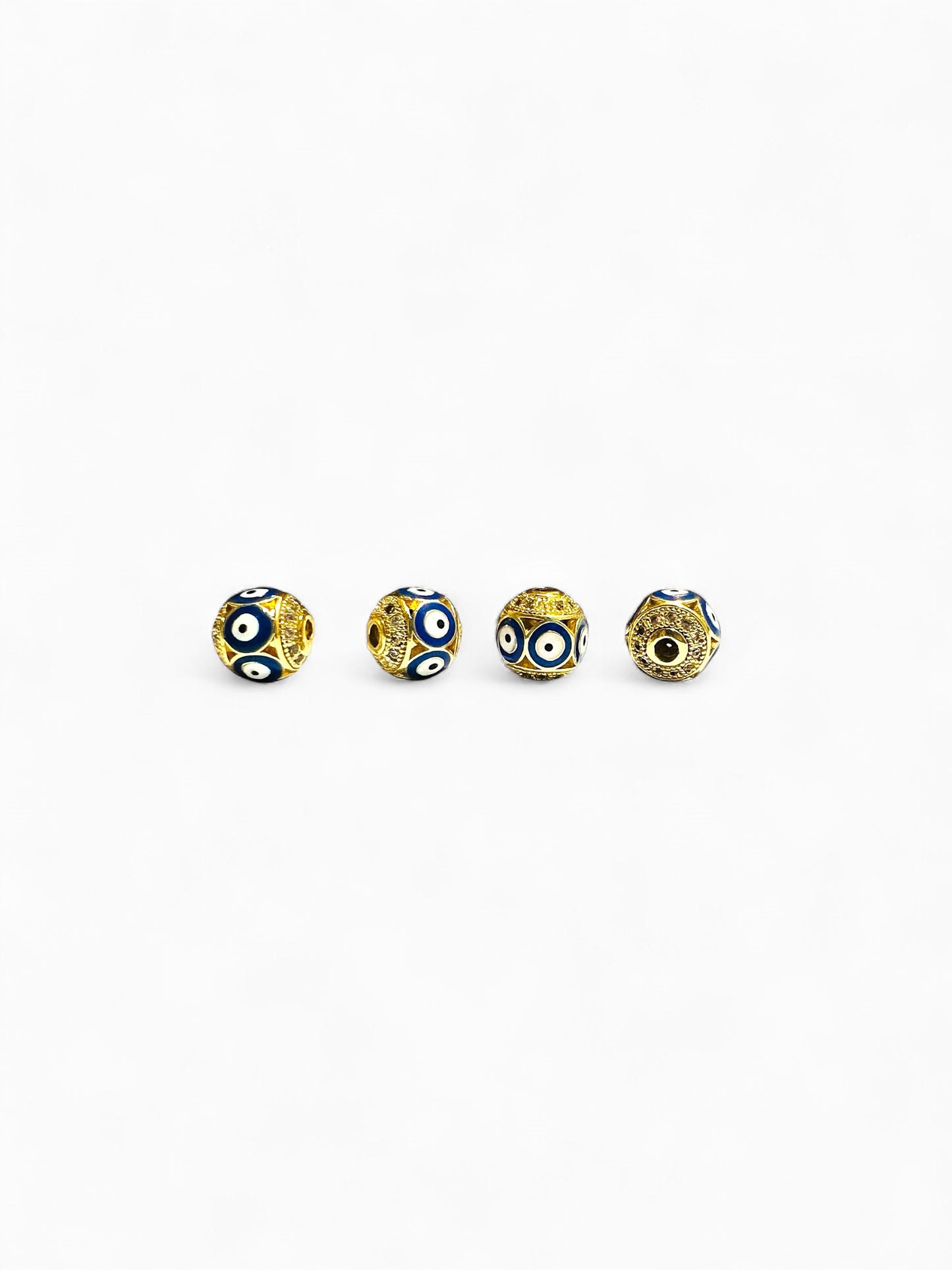 Evil Eye Charm Balls Beads for Jewelry Making – Pack of 2