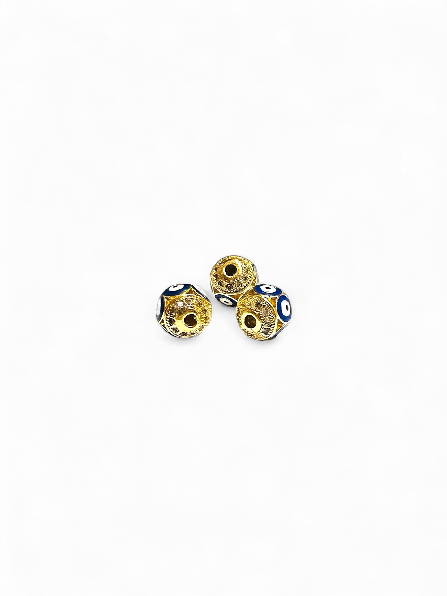 Evil Eye Charm Balls Beads for Jewelry Making – Pack of 2