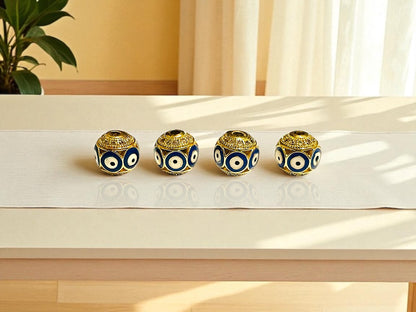 Evil Eye Charm Balls Beads for Jewelry Making – Pack of 2