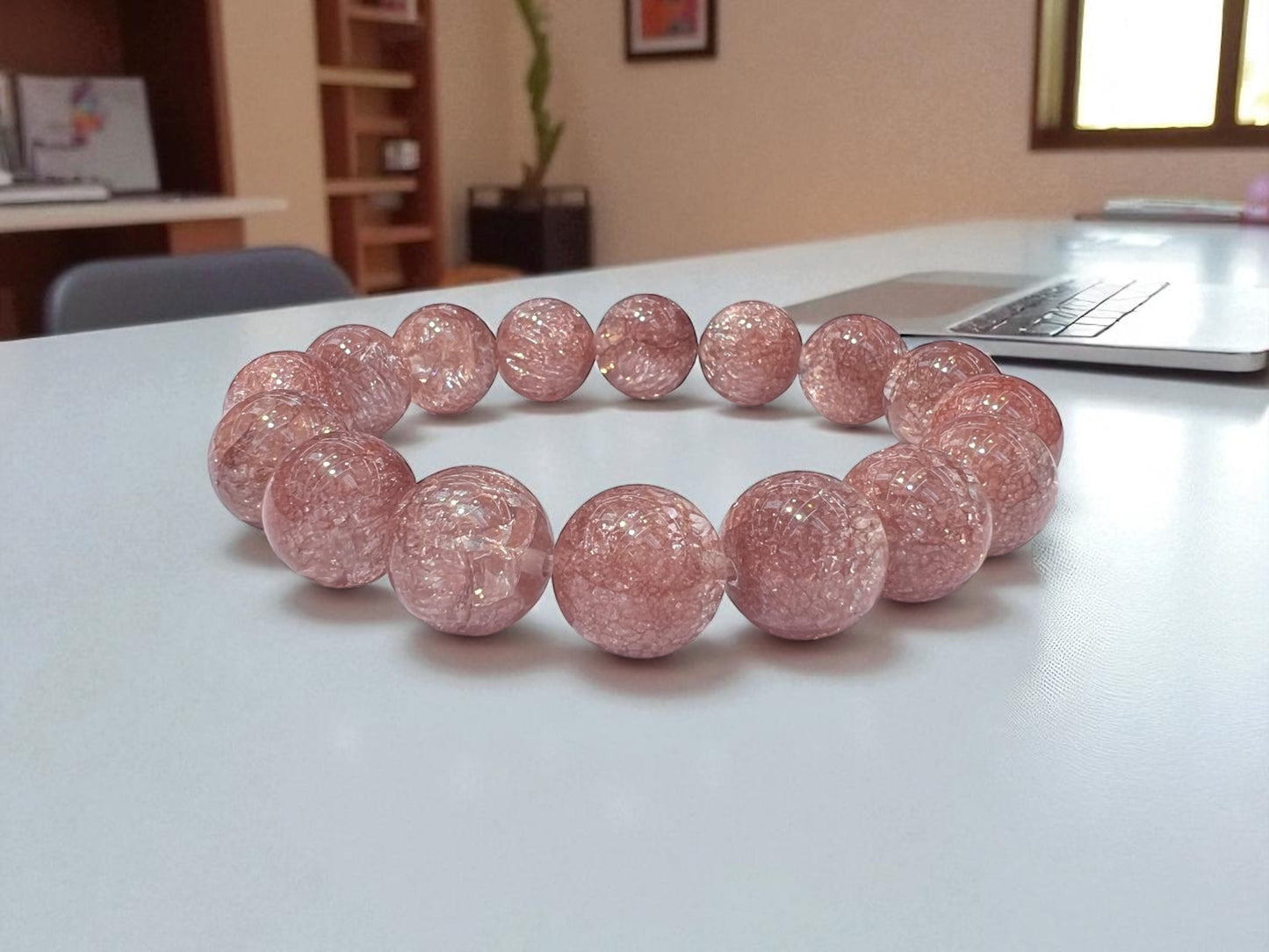 Crackle Quartz Rose Gold Colour