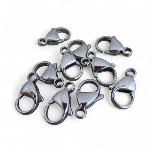 Stainless Steel Lobster Claw Clasps (10 Pcs)