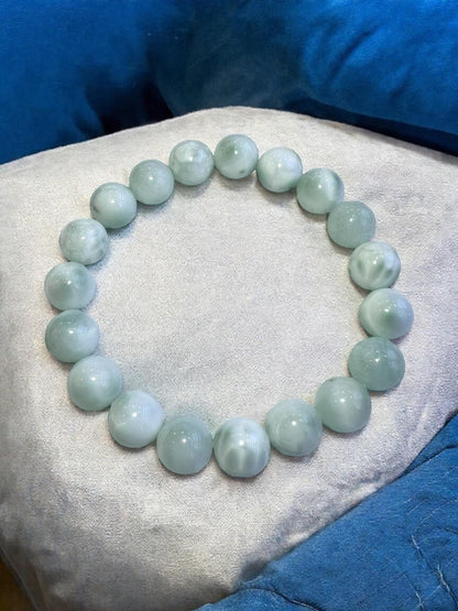 Green Angelite – Natural, Handmade, Abundance & Protection Crystal Jewelry String for Necklaces, Bracelets Crafting